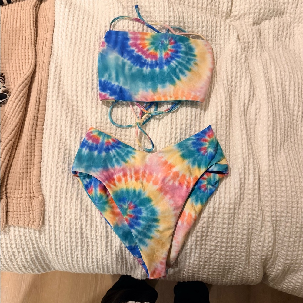 Colorful Tie-Dye Bikini Set